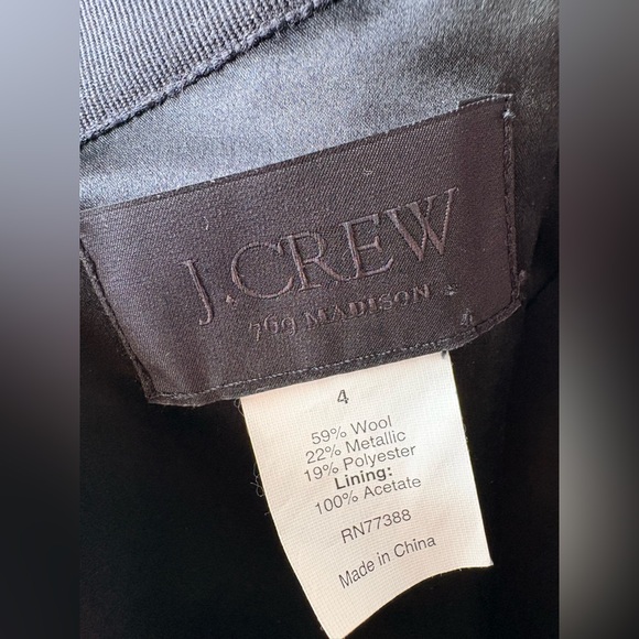 J. Crew 769 Madison Gold Wool Metallic Skirt Size 4 - Picture 8 of 8